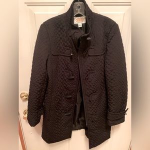 Talbots Black Quilted Cost Size Small